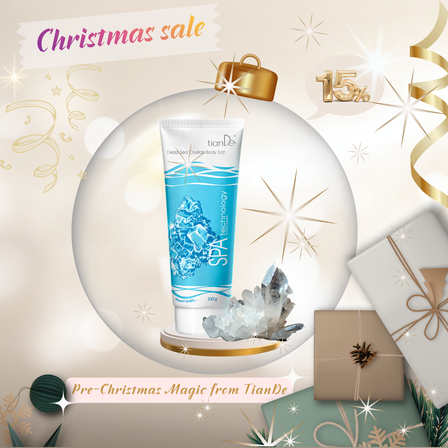 -15% Άλατα για σώμα Κρύσταλλα Νεκράς θάλασσας