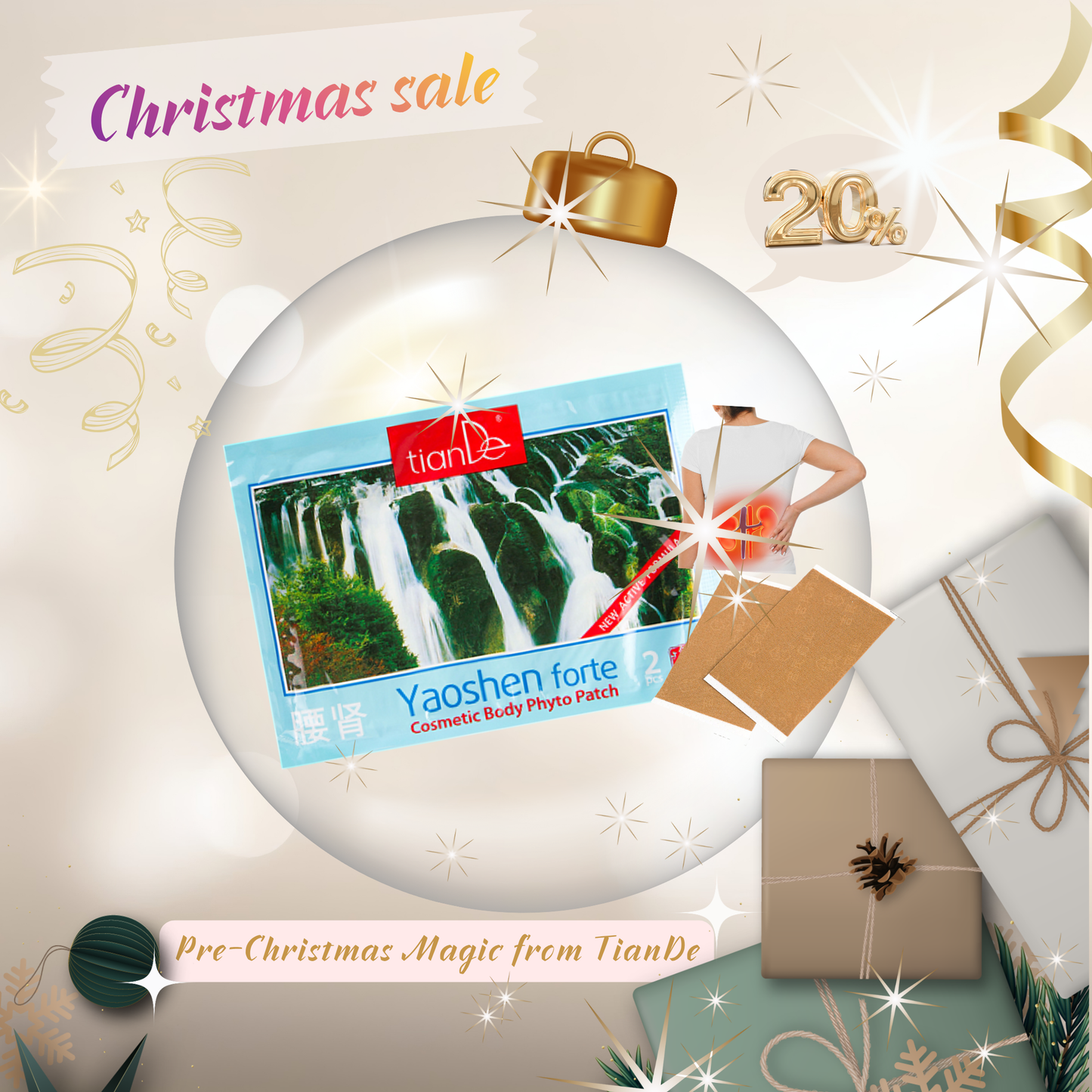 -20% Φιτοπάτς σώματος επιφανειακός Ιαοσέν φόρτε