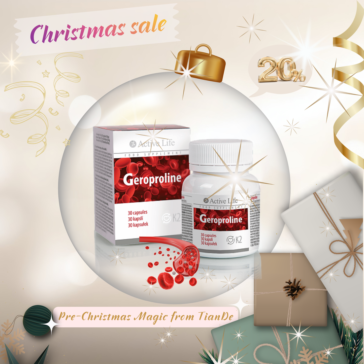 -20% Geroproline. Συμπλήρωμα διατροφής