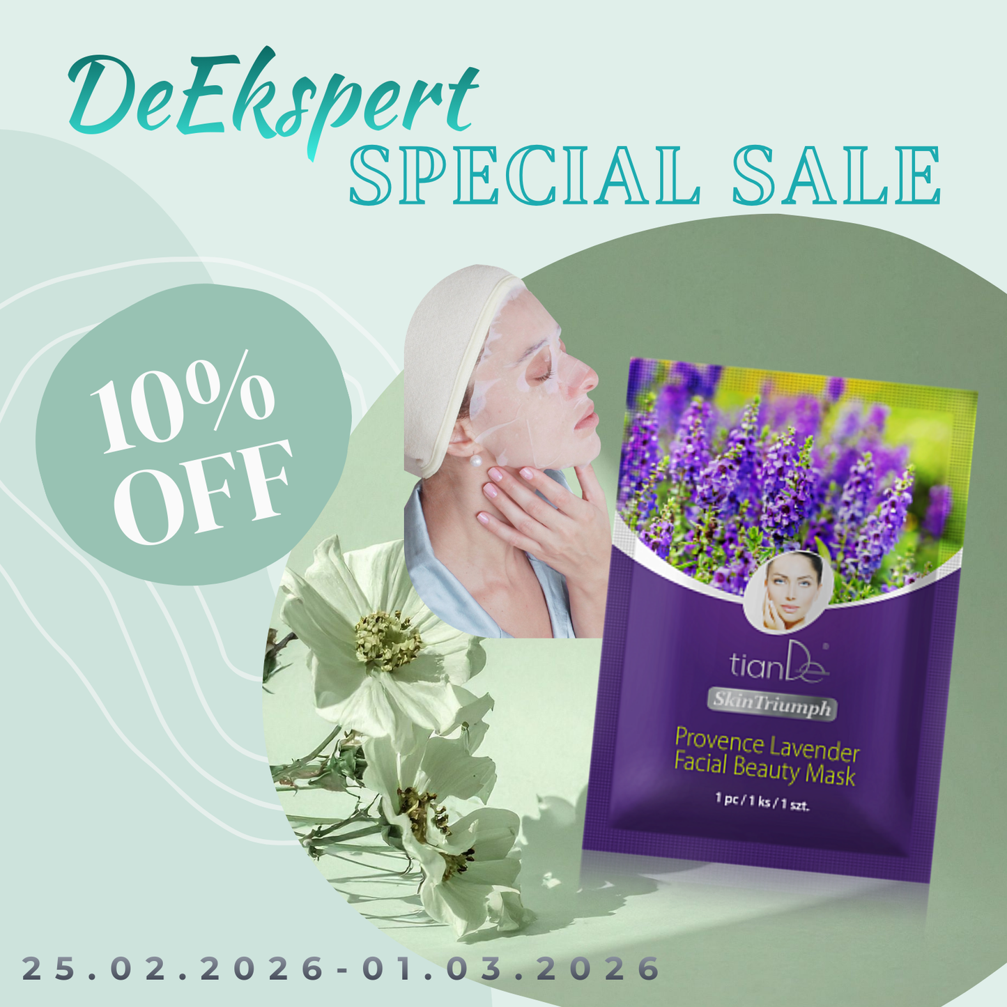 -10% Μάσκα ομορφιάς για το πρόσωπο «Λεβάντα της Προβηγκίας»